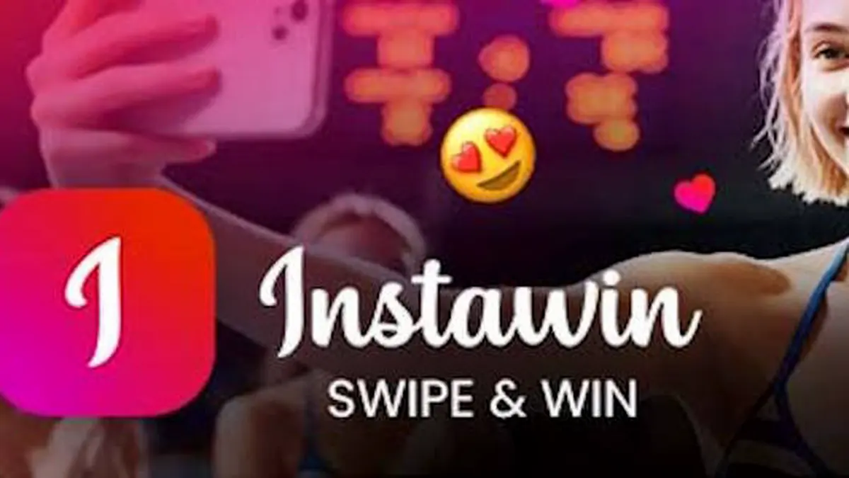 Isang visual na representasyon ng Instawin swipe-based betting interface