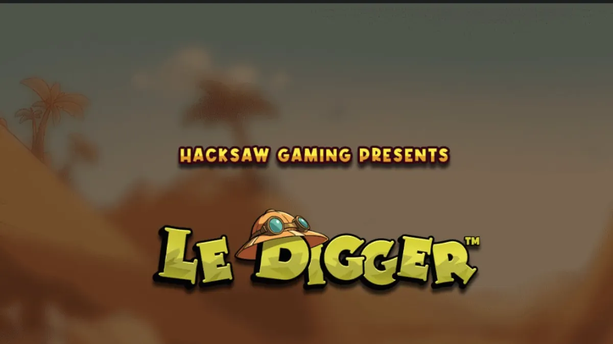 Smokey ang raccoon sa isang disyerto na setting ng Le Digger slot